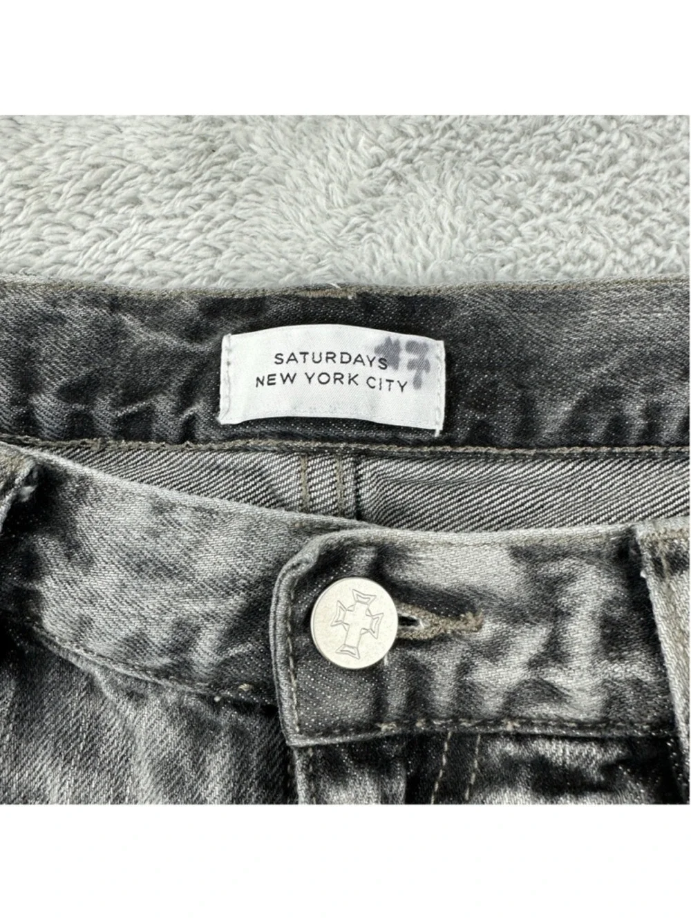Saturdays NYC Mens Jeans Black Slim Fit Luke Denim Size 32x26